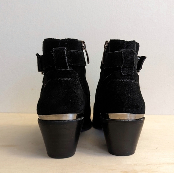 Essex Lane Nara Black Suede Bootie Boots - Picture 4 of 13